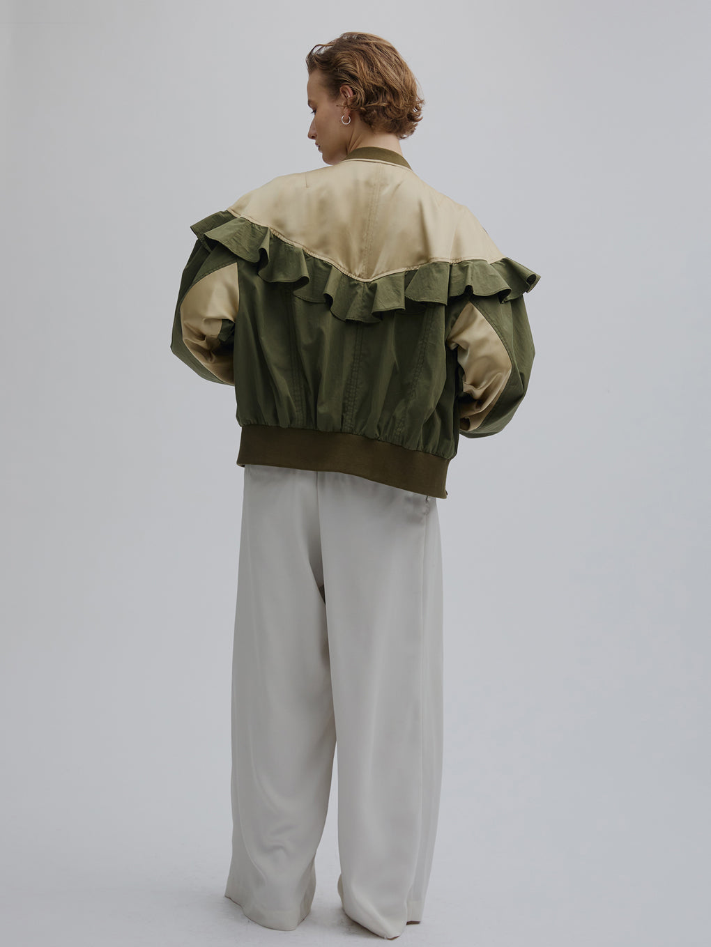 MILITARY NYLON FRILL BLOUSON