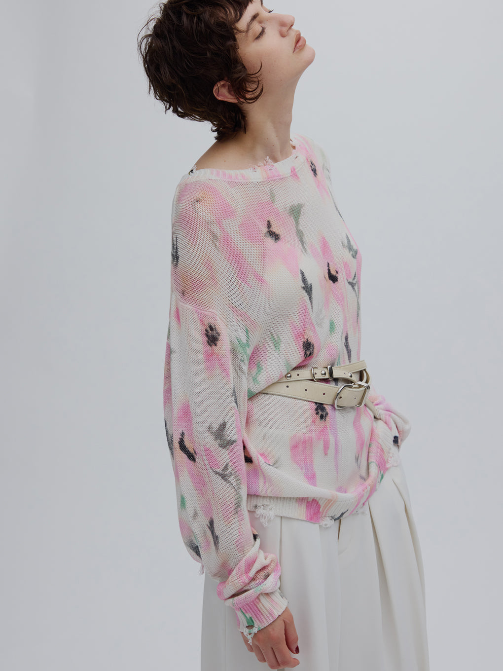 CHILL FLOWER KNIT TOP
