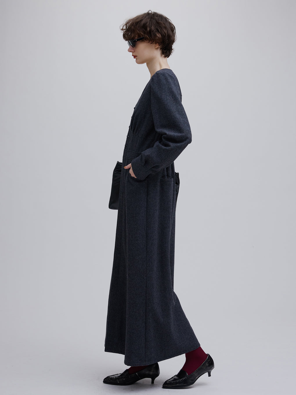 UND MELANGE FLANNEL DRESS