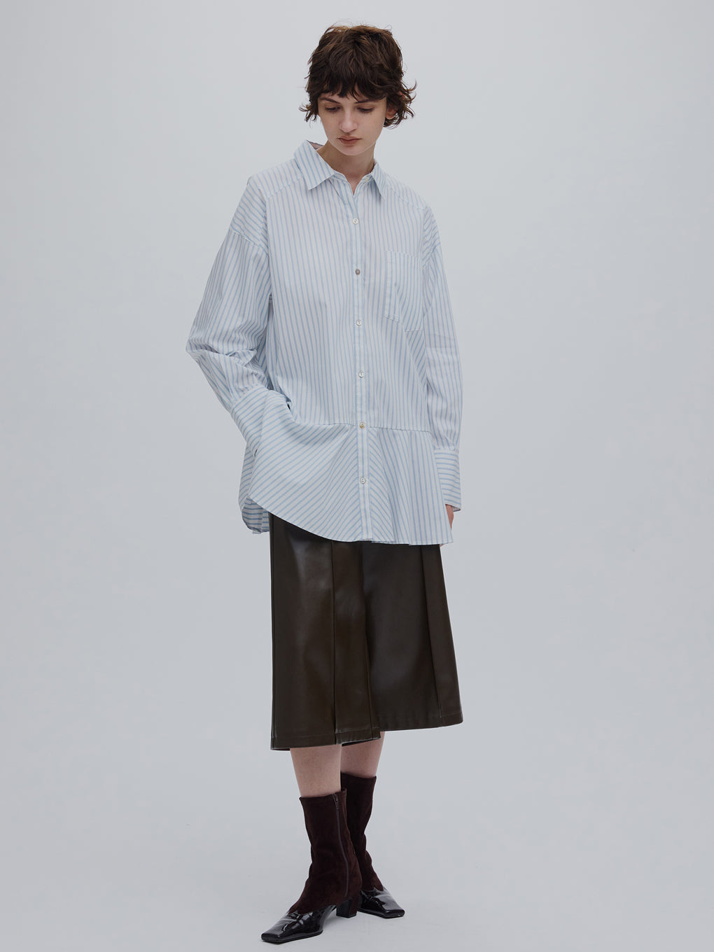 LOW WAIST FLARE SHIRT