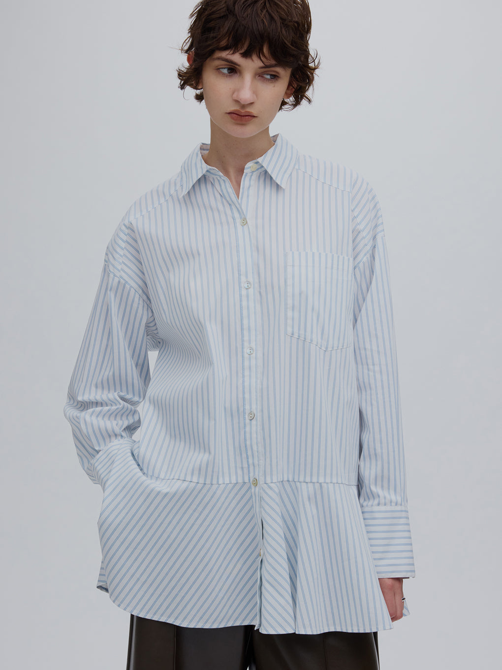 LOW WAIST FLARE SHIRT