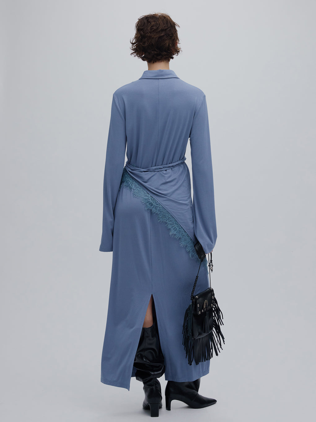 WRAP SCARF SET CUT DRESS