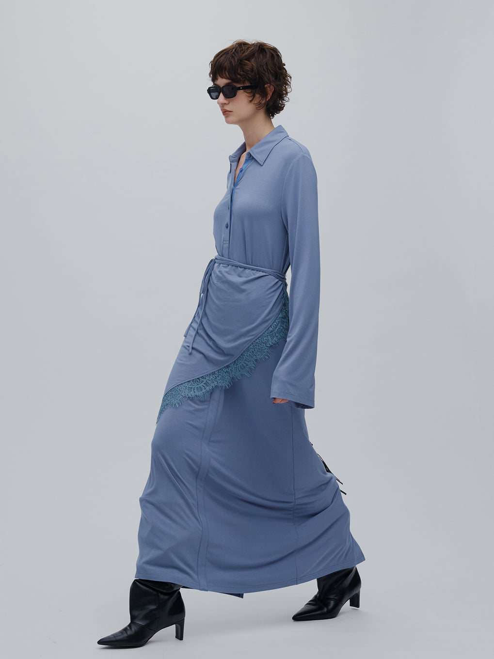 WRAP SCARF SET CUT DRESS