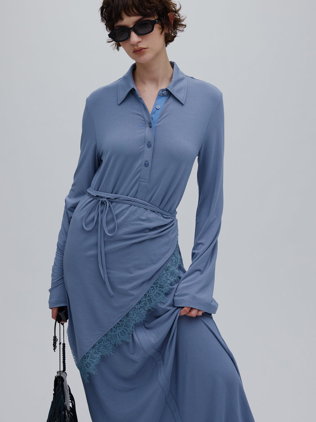 WRAP SCARF SET CUT DRESS