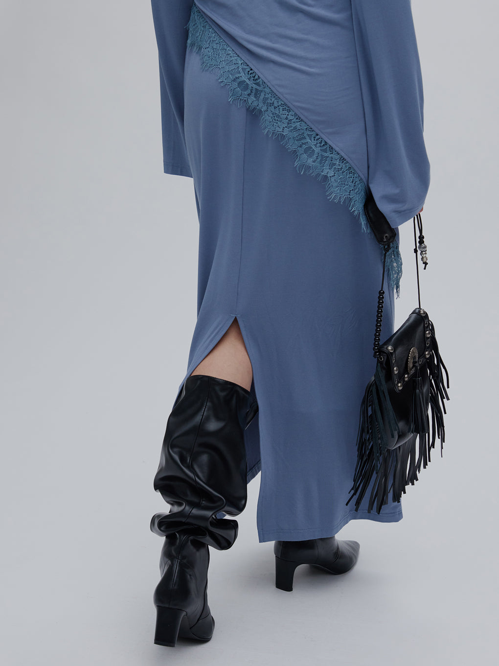 WRAP SCARF SET CUT DRESS