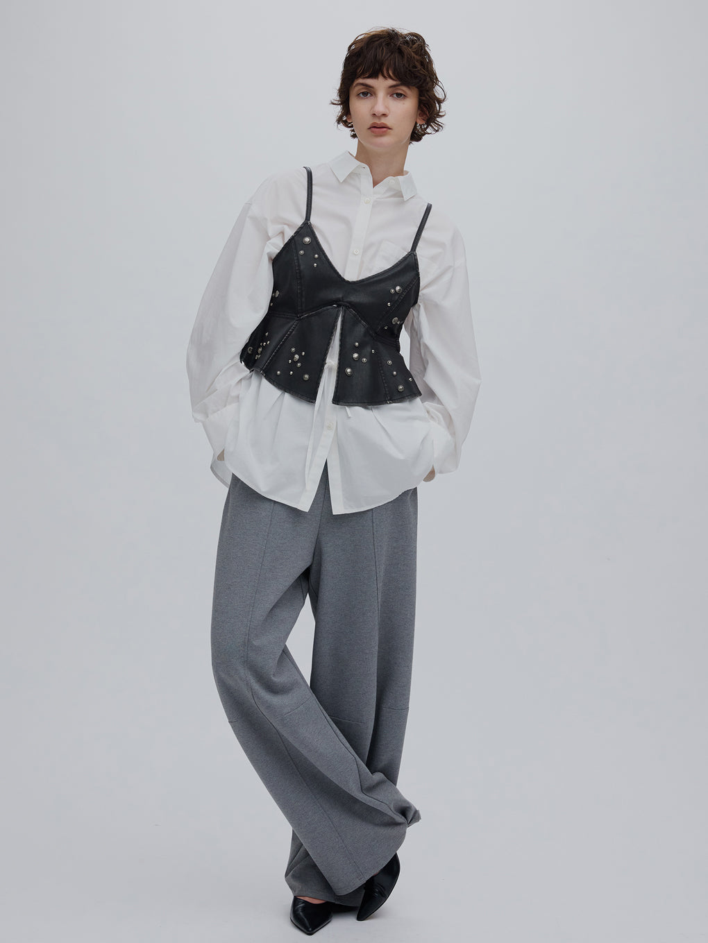 VOLUME SLEEVE DRAWSTRING SHIRT