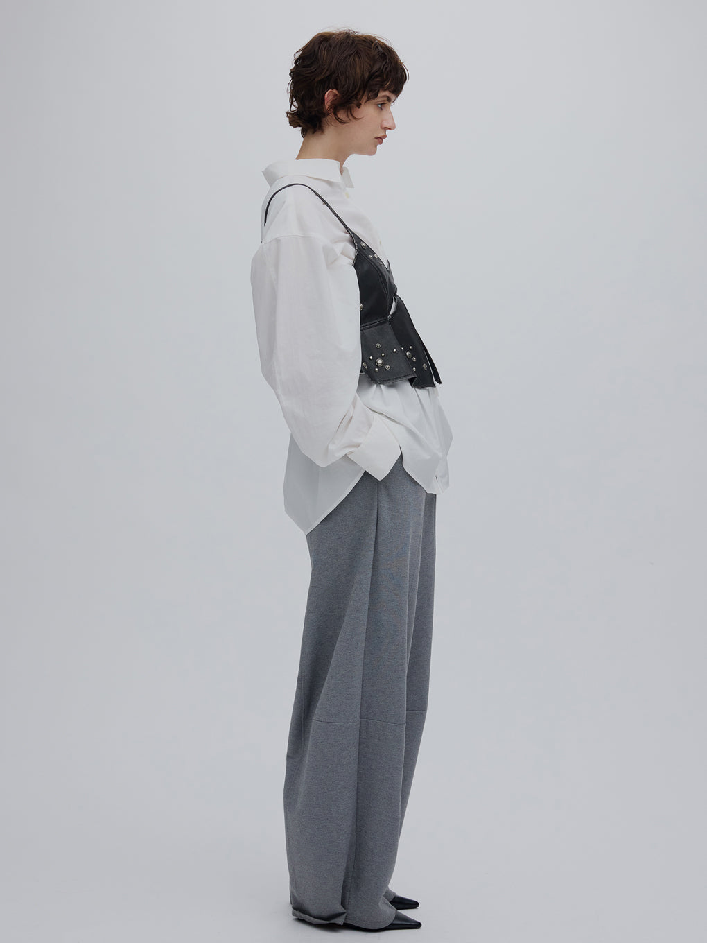 VOLUME SLEEVE DRAWSTRING SHIRT