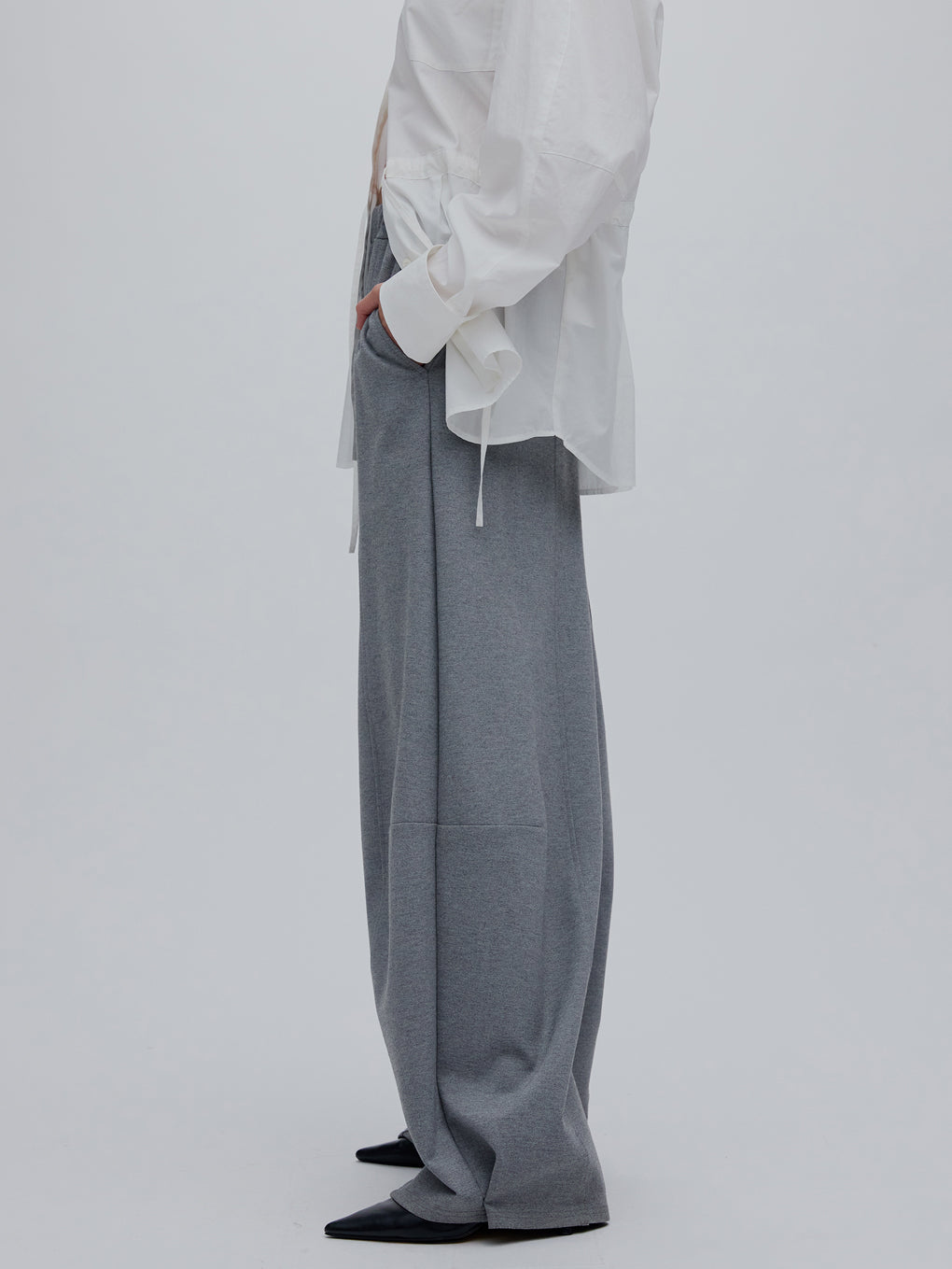 2WAY HEM BUTTON BARREL PANTS