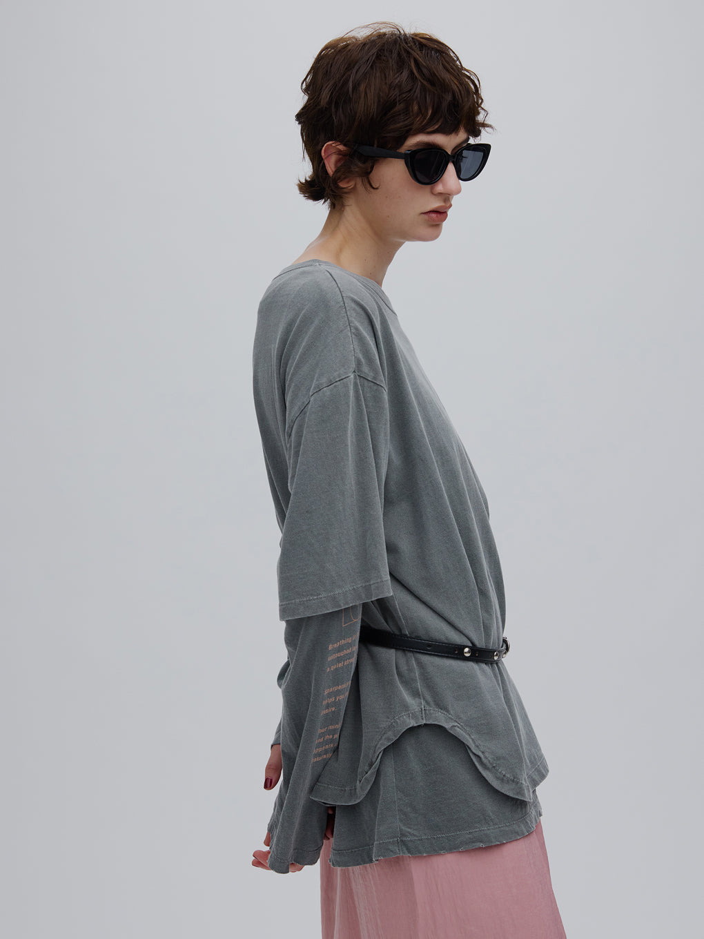 VINTAGE LIKE LAYERED TEE SET