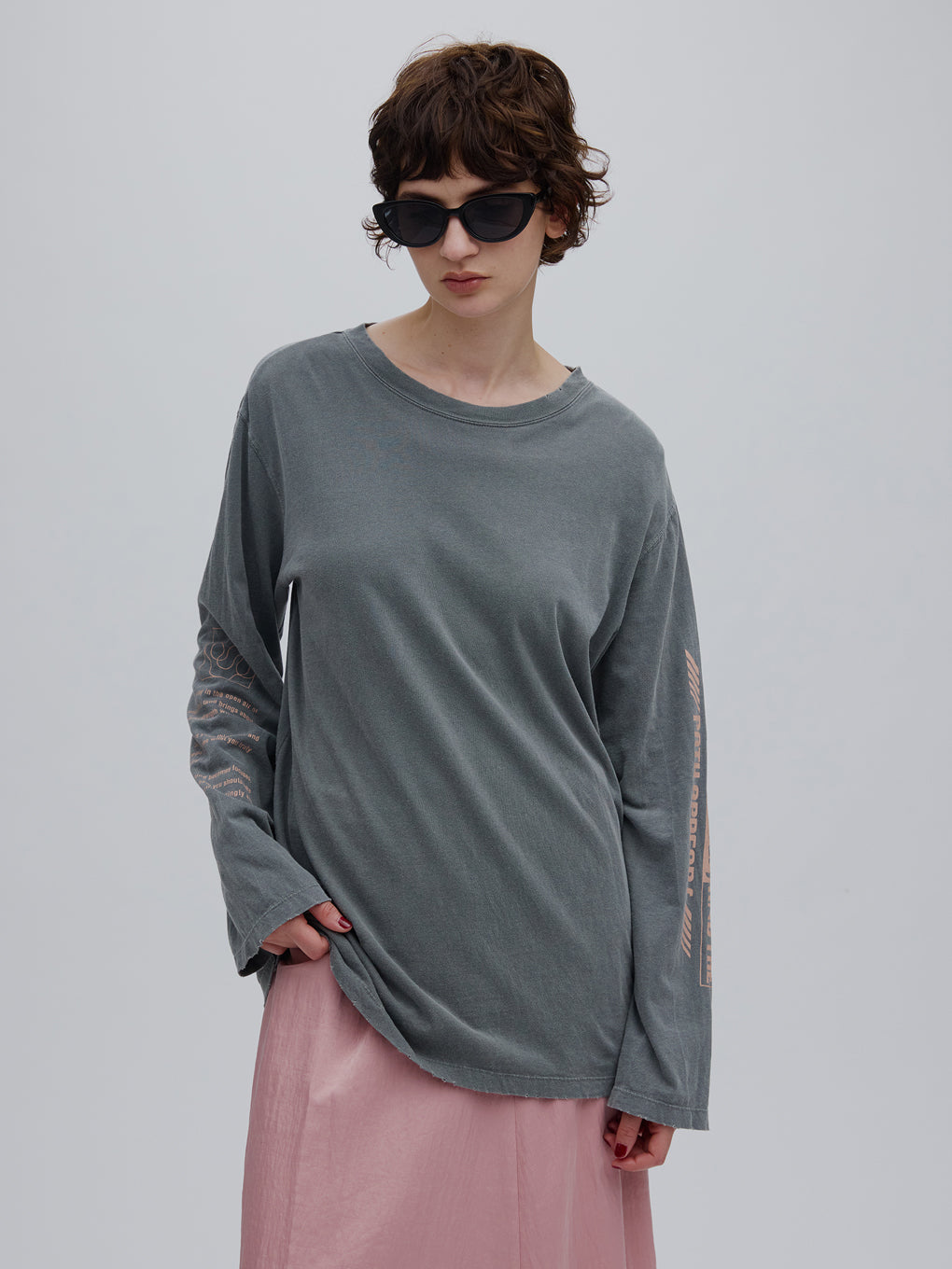 VINTAGE LIKE LAYERED TEE SET
