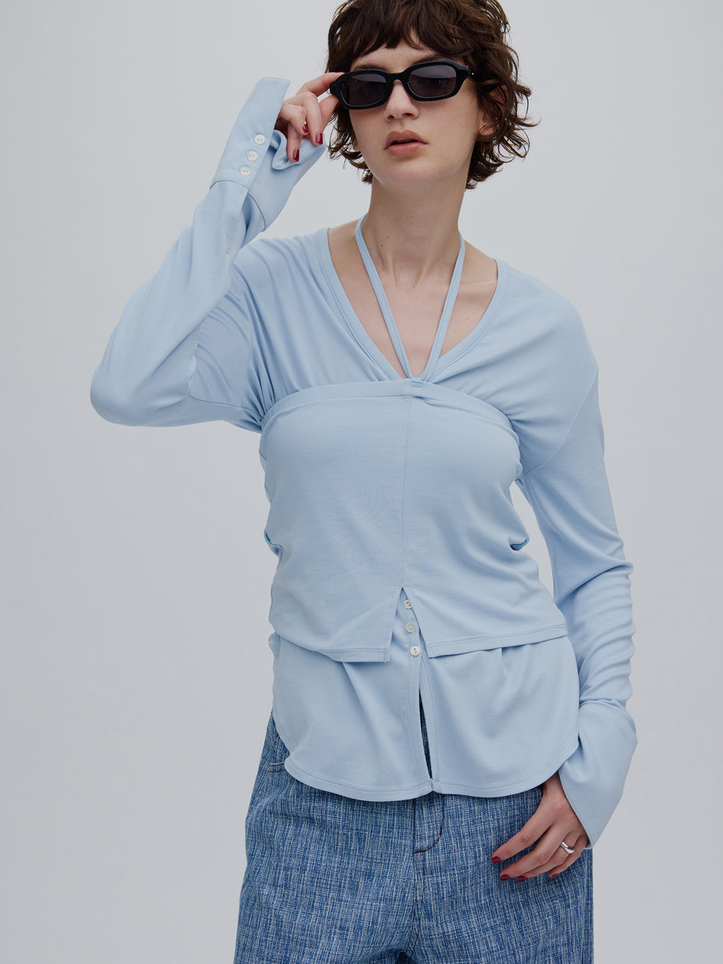 RELAX CUT TOP WITH 2WAY BARE TOP
