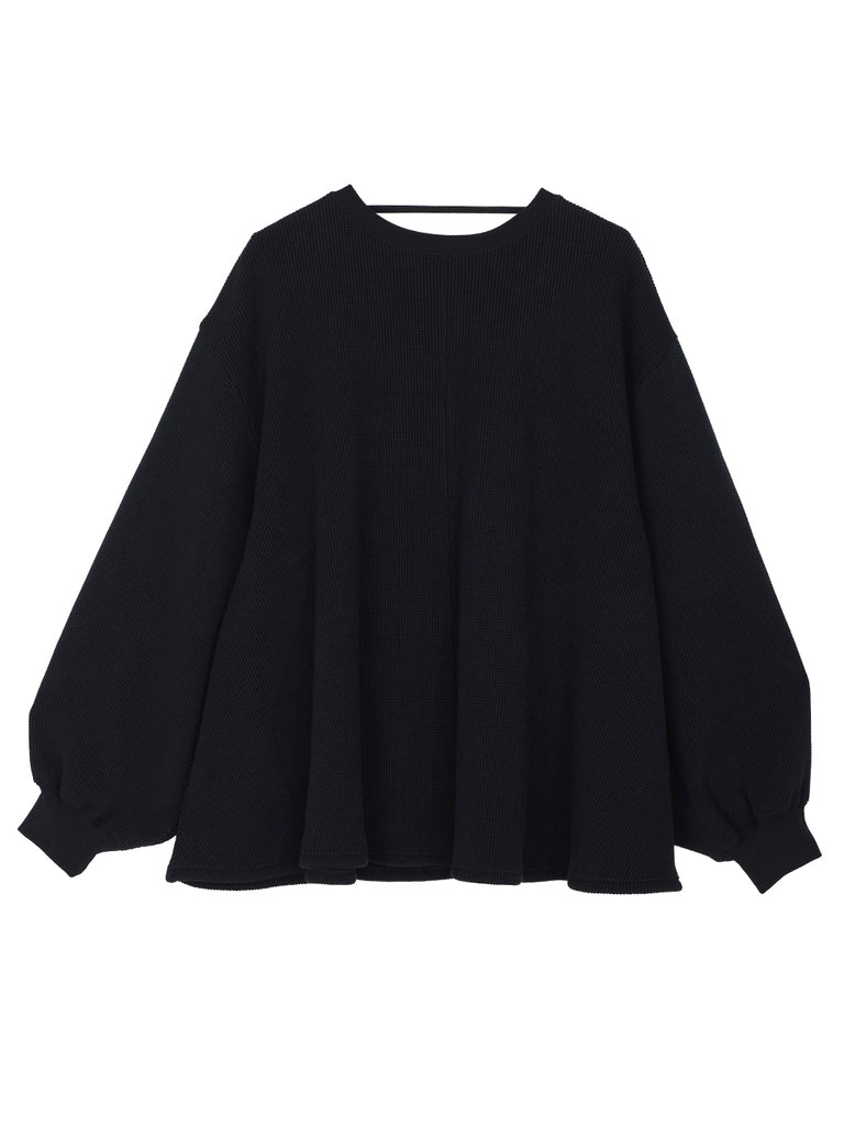 FUWAFUWA FLARE COTTON WAFFLE TOP