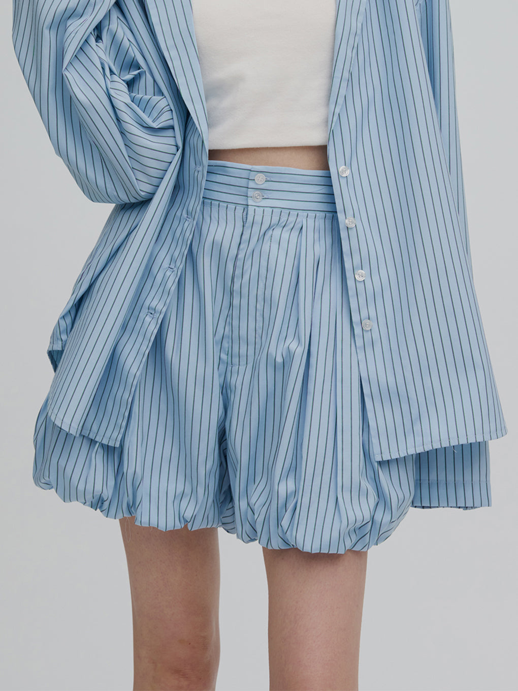 PINSTRIPE PUMPKIN PANTS