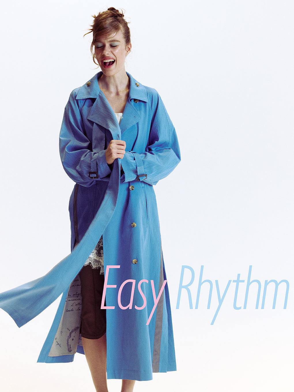 REVERSIBLE PARIS LETTER TRENCH COAT