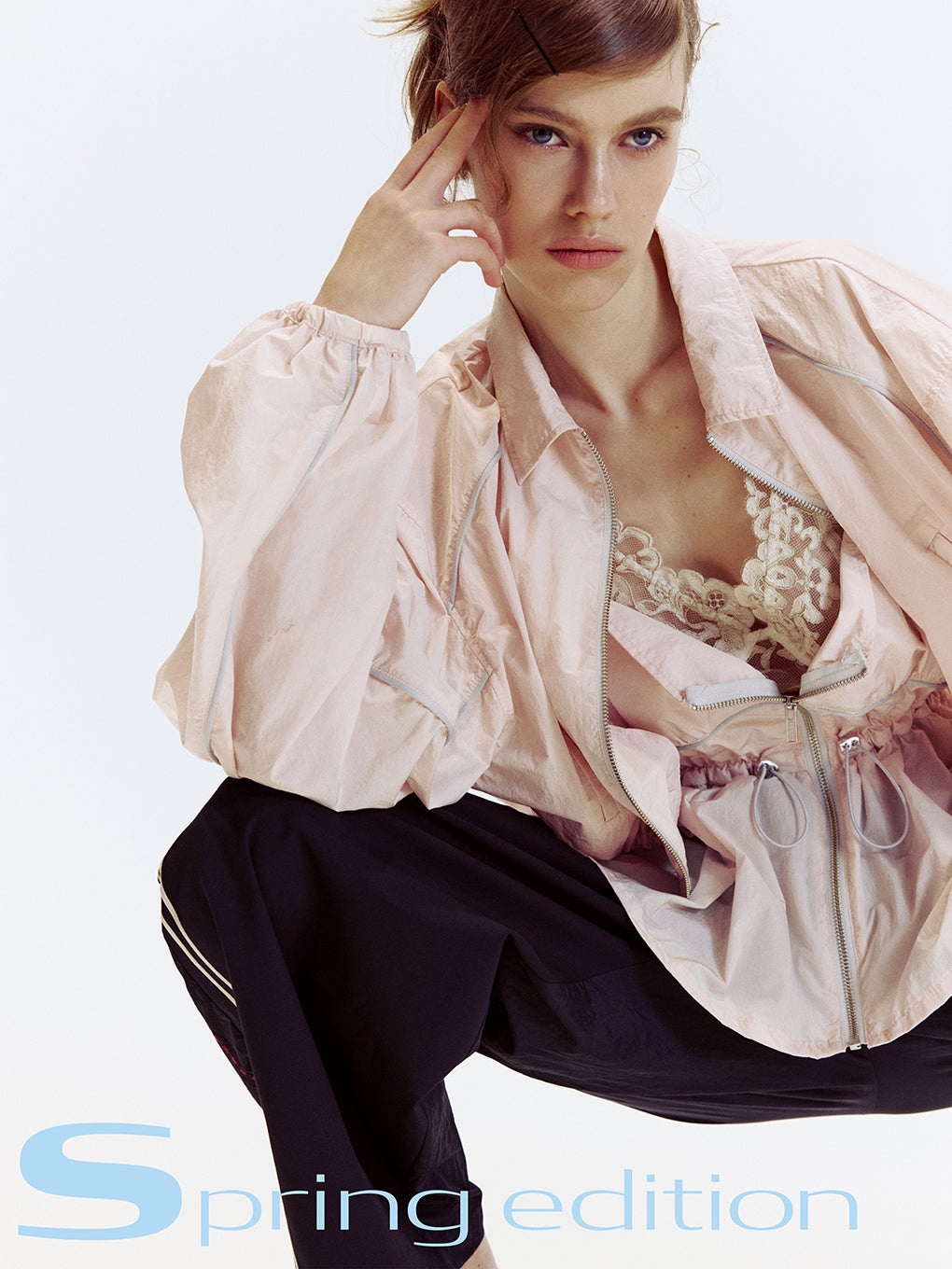 SHORT TRACK JACKET WITH BUSTIER