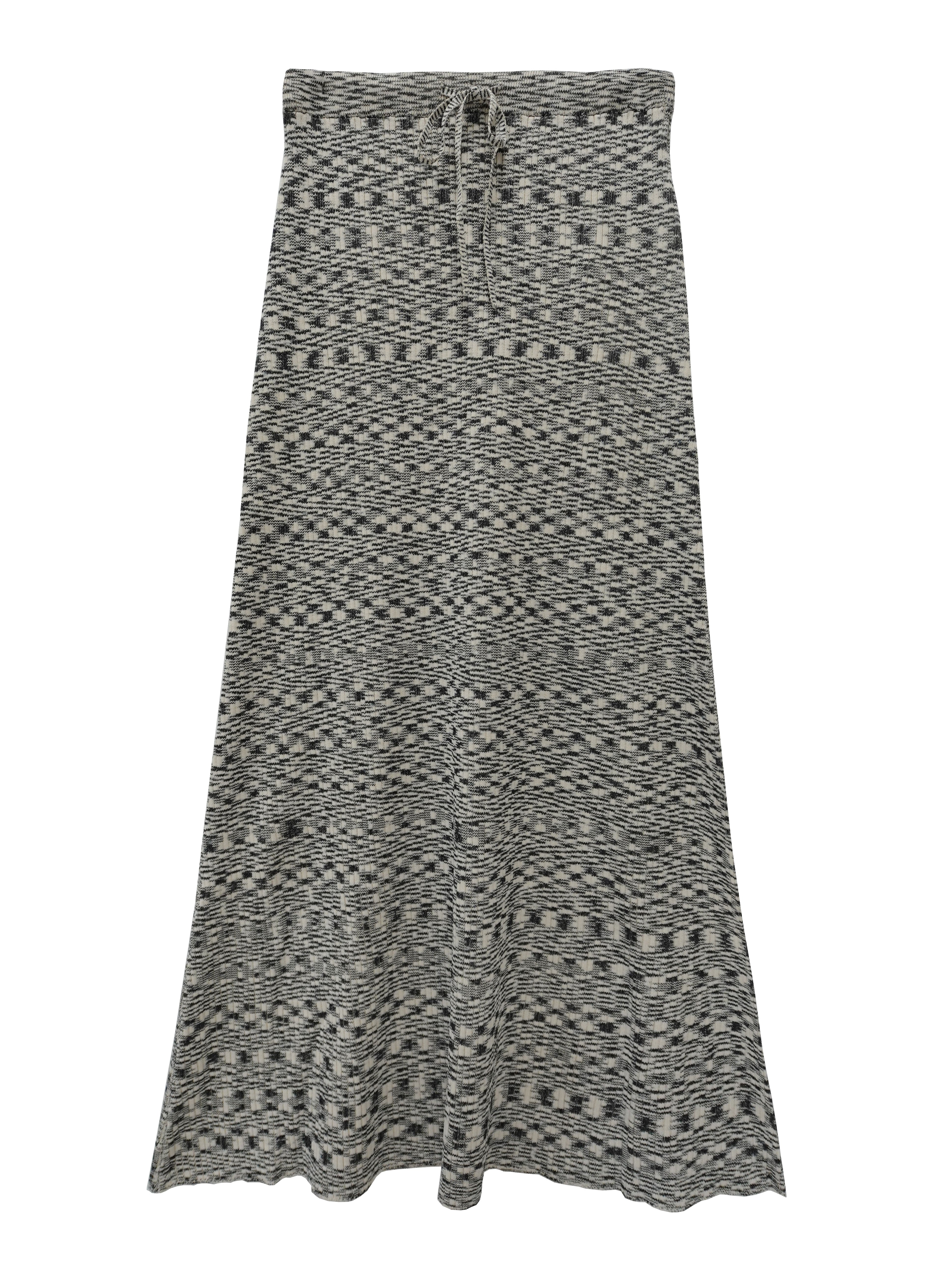 MEDI GRADATION KASURI KNIT FLARE SKIRT