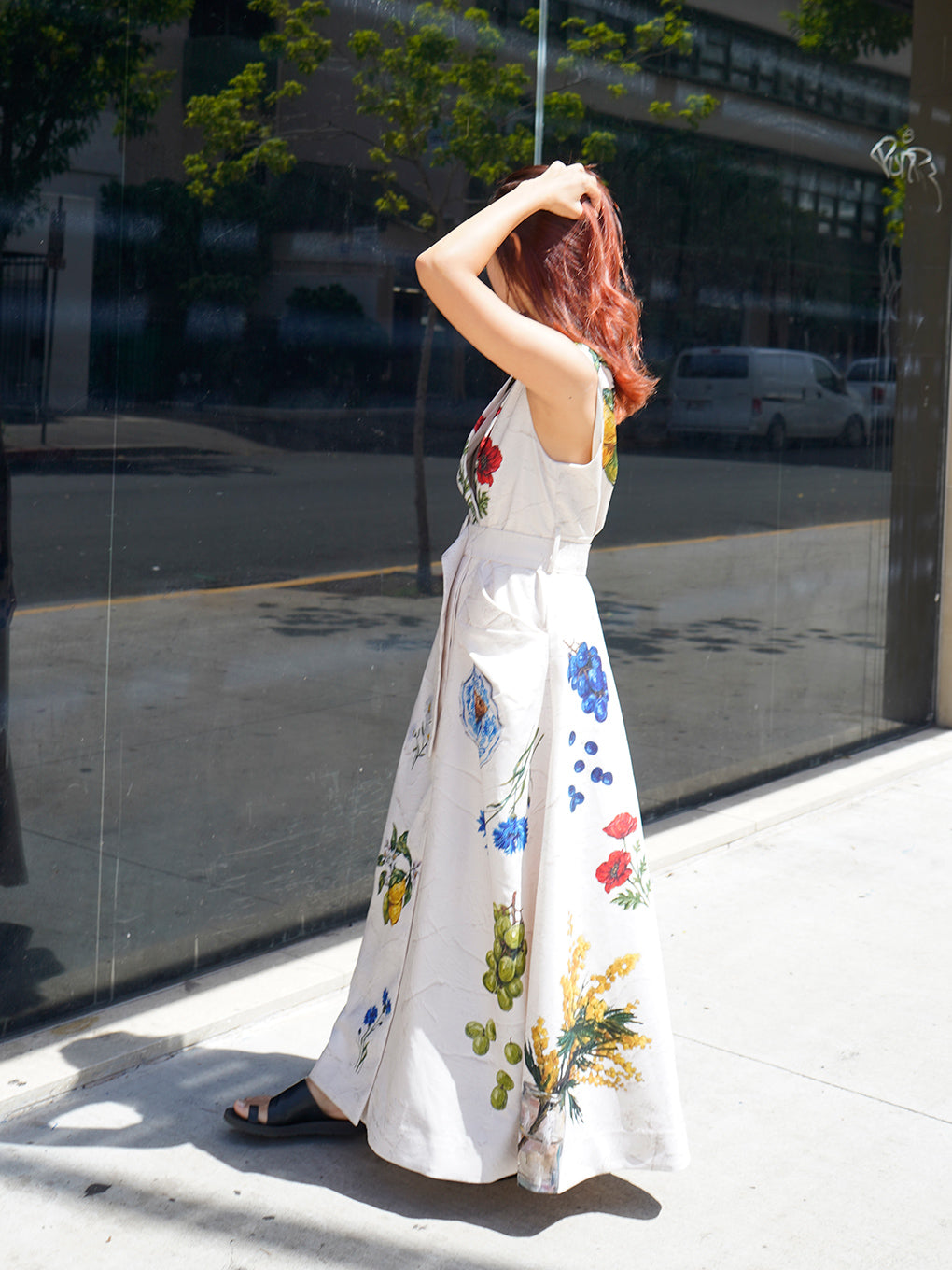 FRENCH MOTIF OIL PAINT DRESS