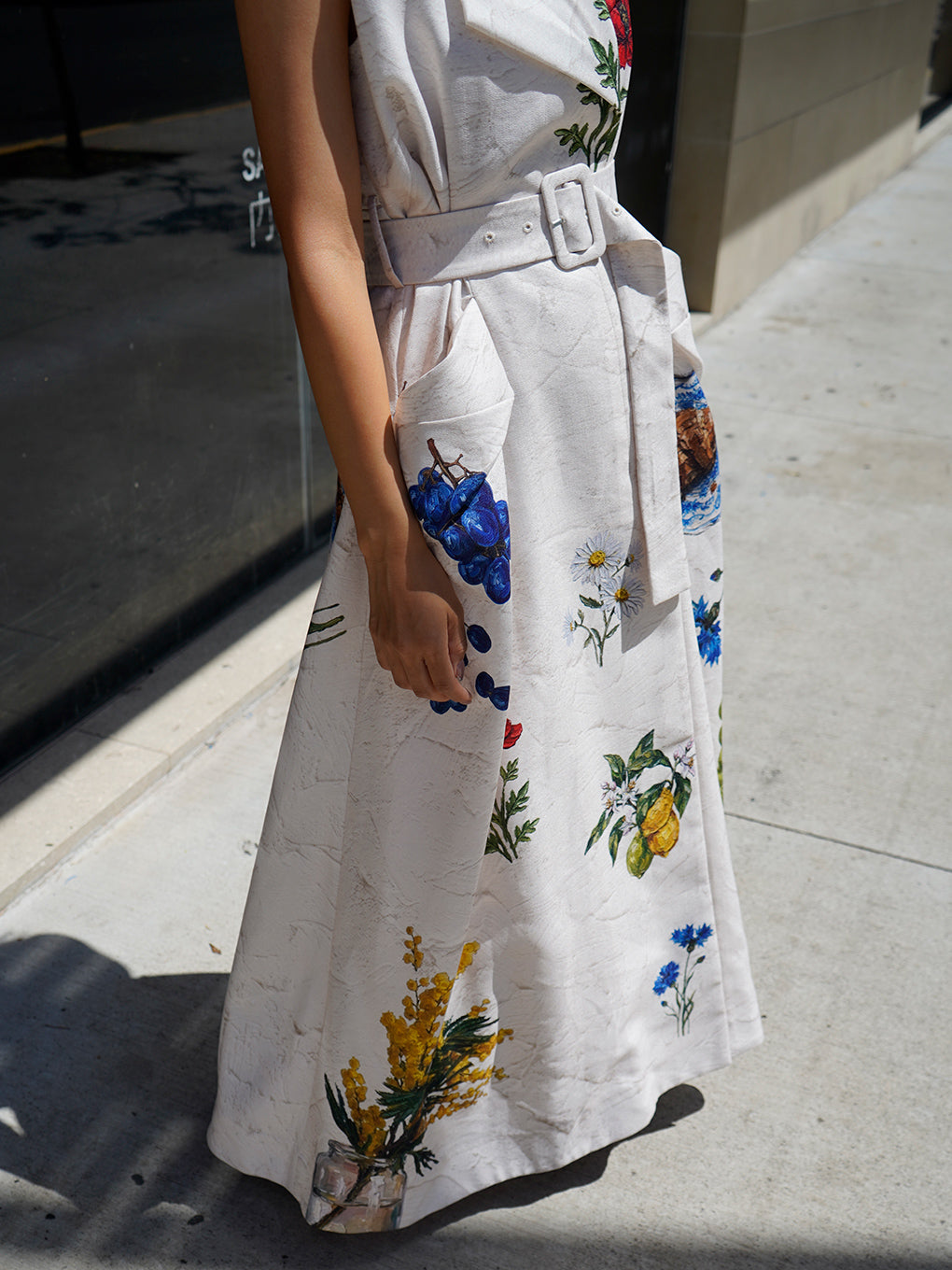 FRENCH MOTIF OIL PAINT DRESS