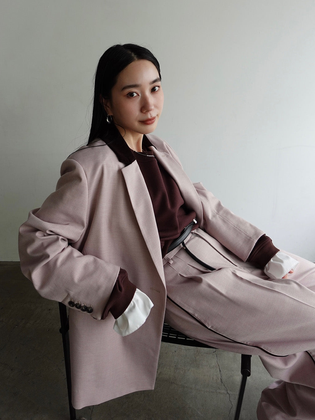 UND MIX FABRIC PATTERN JACKET