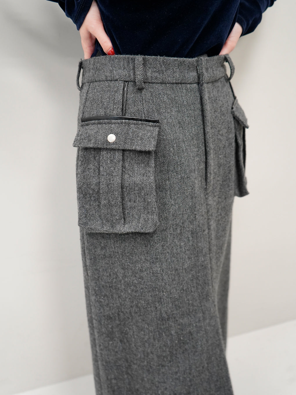 UND TWEED WORK DETAIL SKIRT