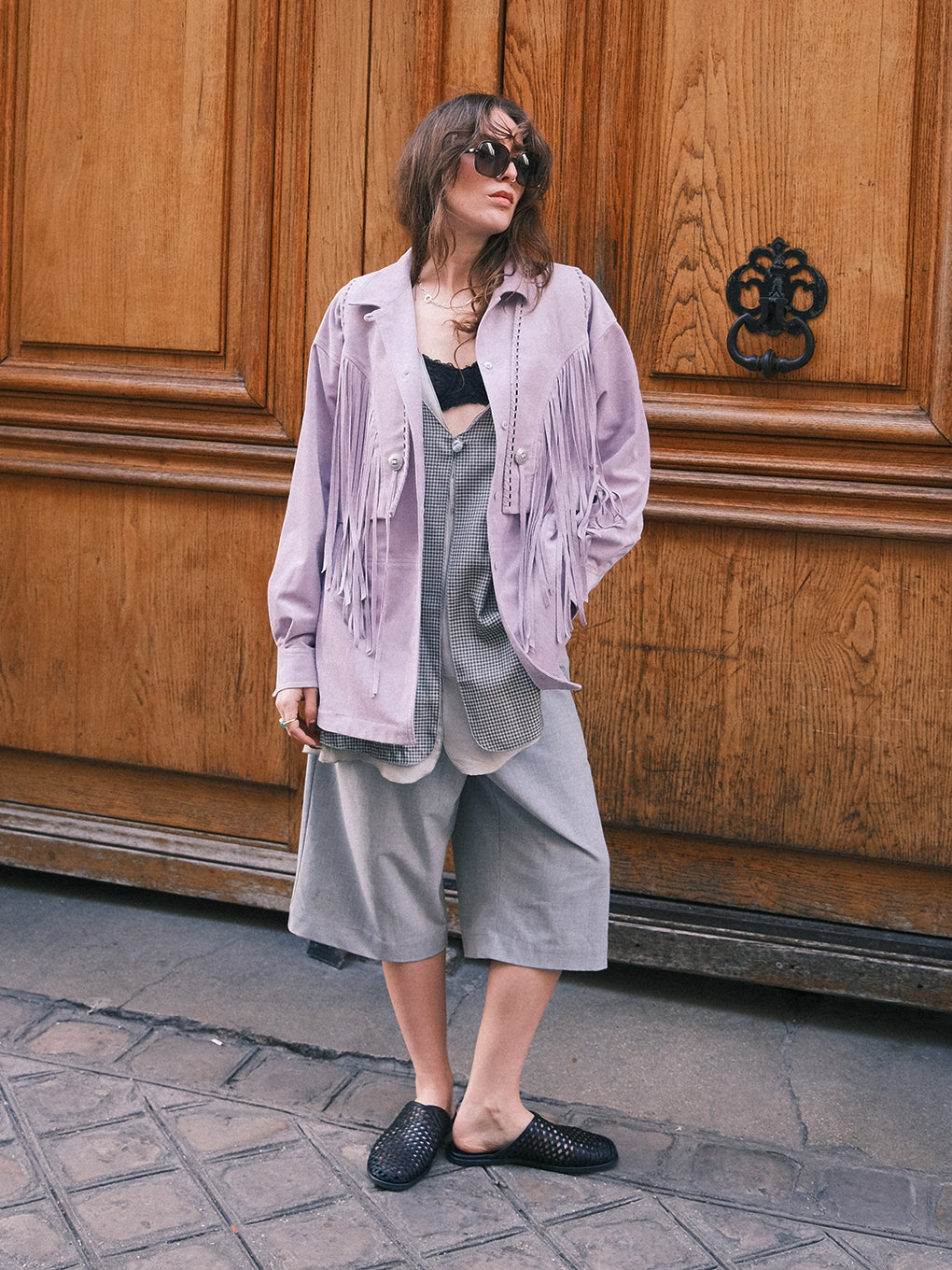 WESTERN FRINGE SYNTHETIC SUEDE VEST