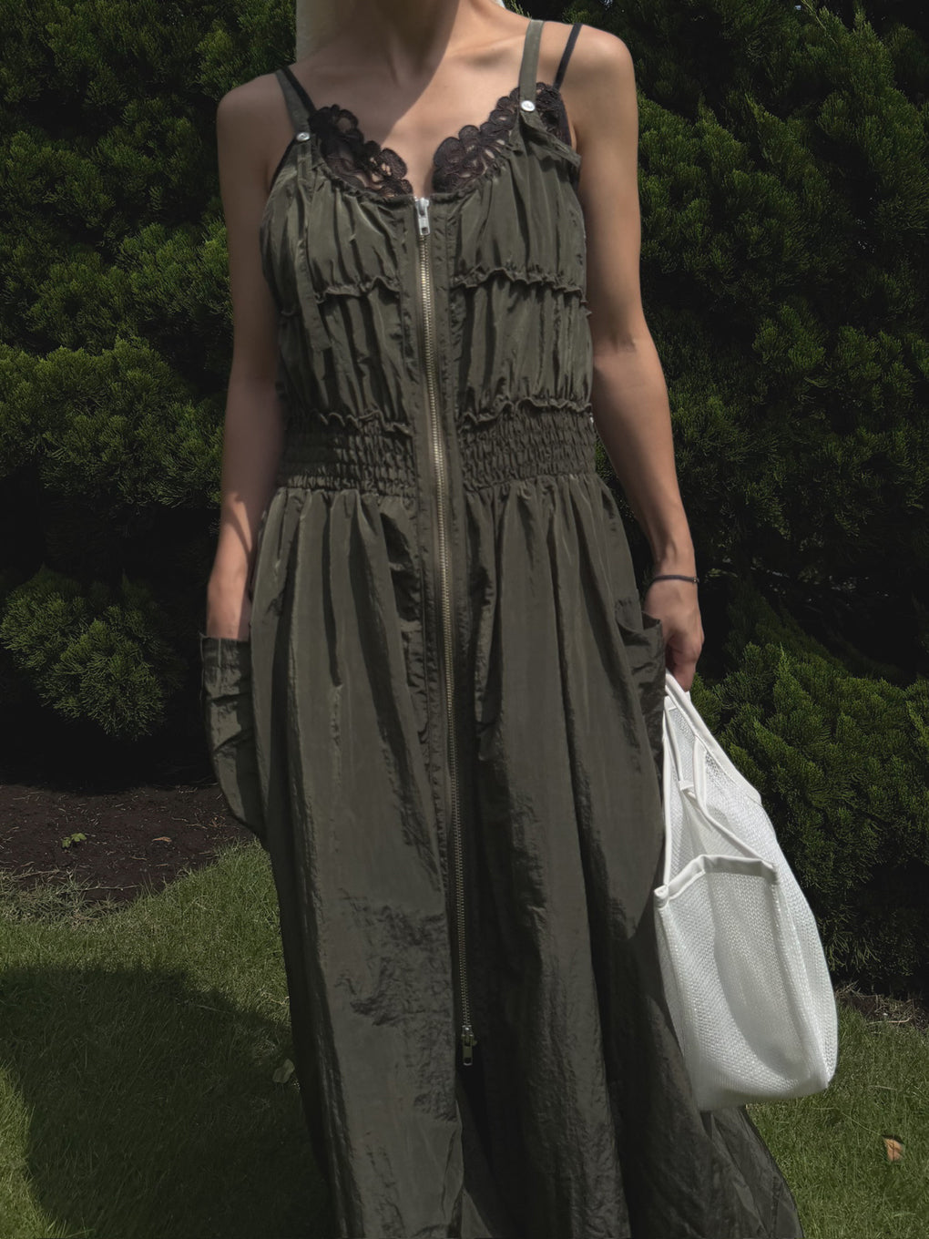 UTILITY BALLOON ZIP DRESS