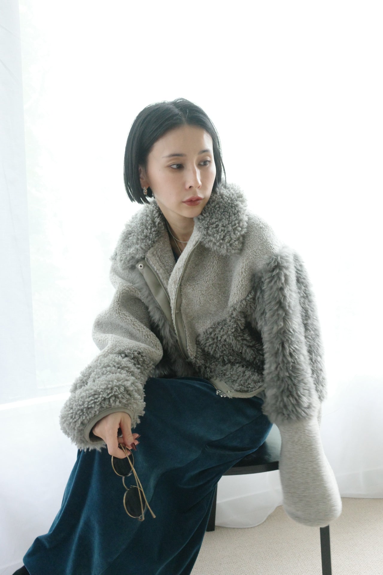 TWEED FRINGE SHORT JACKET