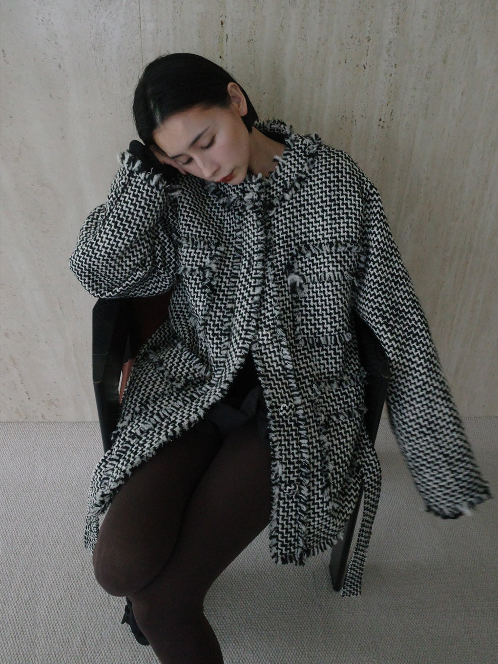 TWEED FRINGE MEDIUM JACKET