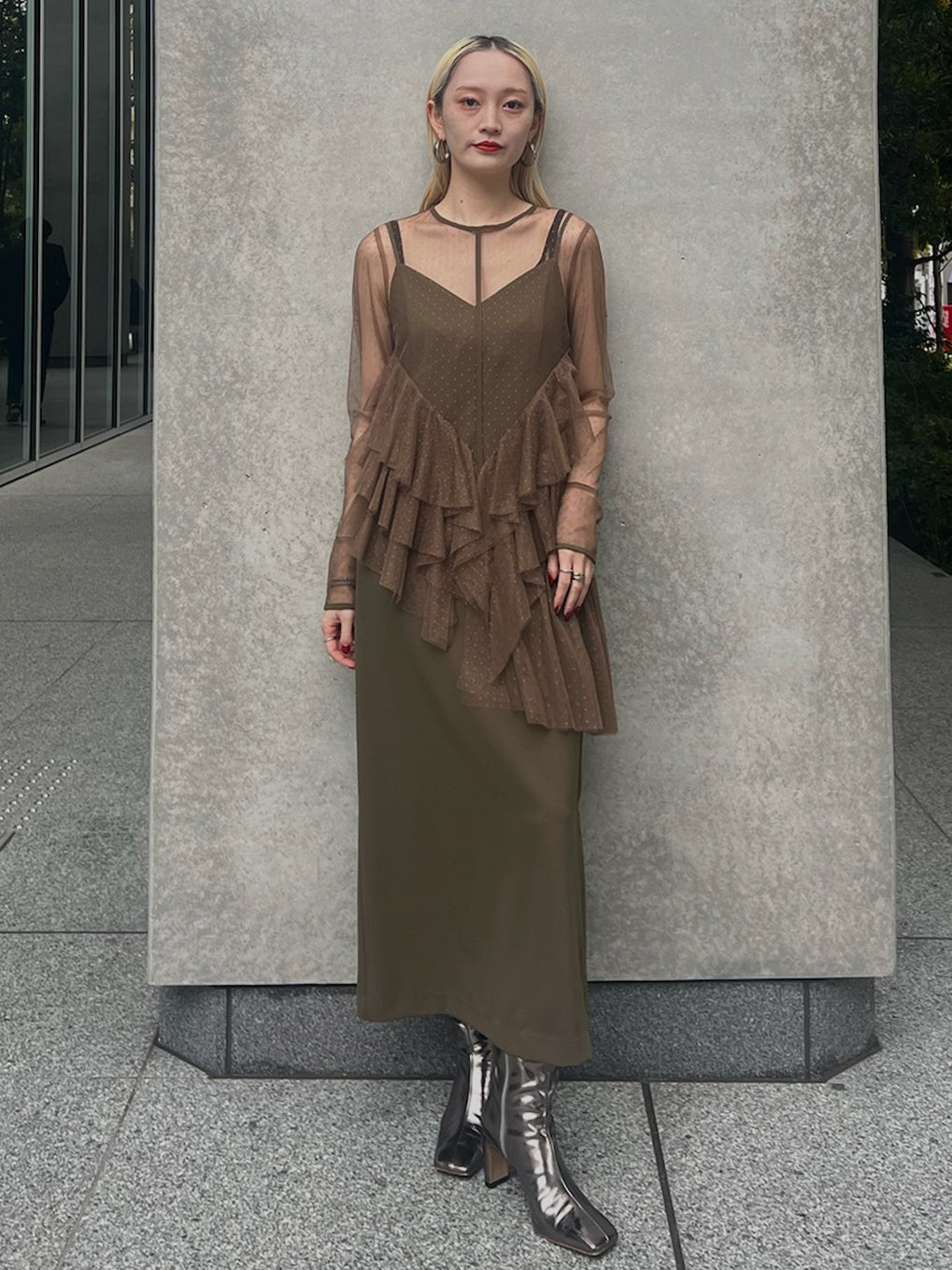 TULLE FRILL TOP SET DRESS