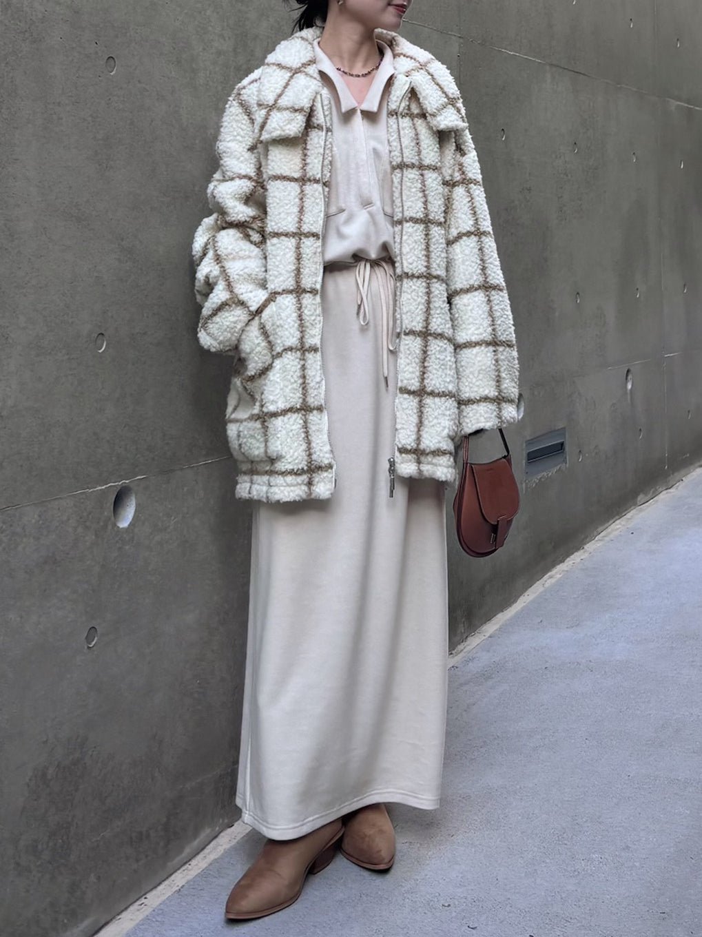 RELAX DRAWSTRING SWEAT DRESS