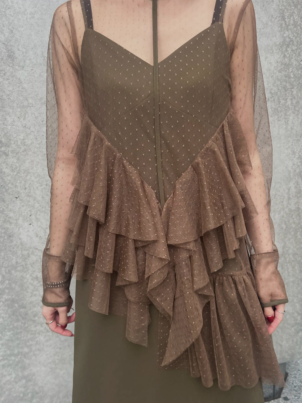 TULLE FRILL TOP SET DRESS