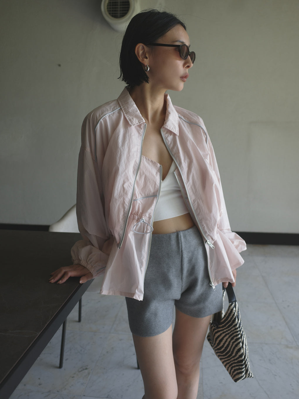 SHORT TRACK JACKET WITH BUSTIER