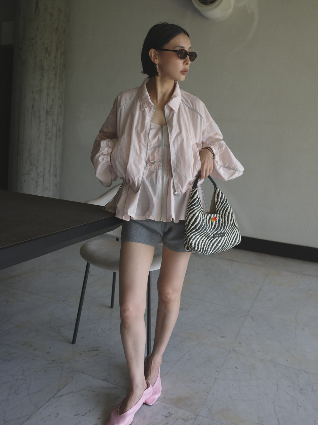 SHORT TRACK JACKET WITH BUSTIER