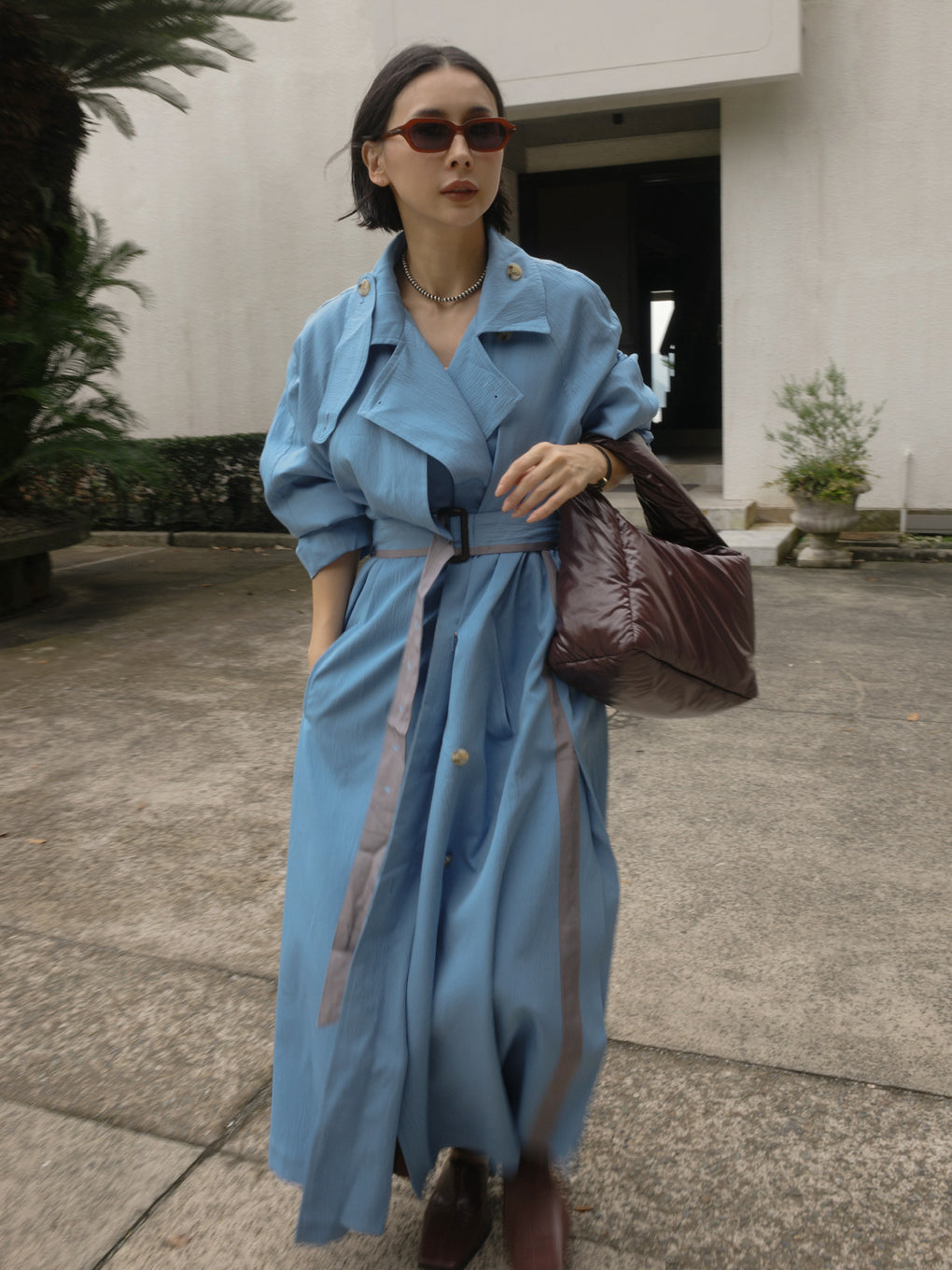 REVERSIBLE PARIS LETTER TRENCH COAT