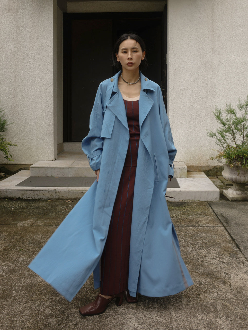 REVERSIBLE PARIS LETTER TRENCH COAT