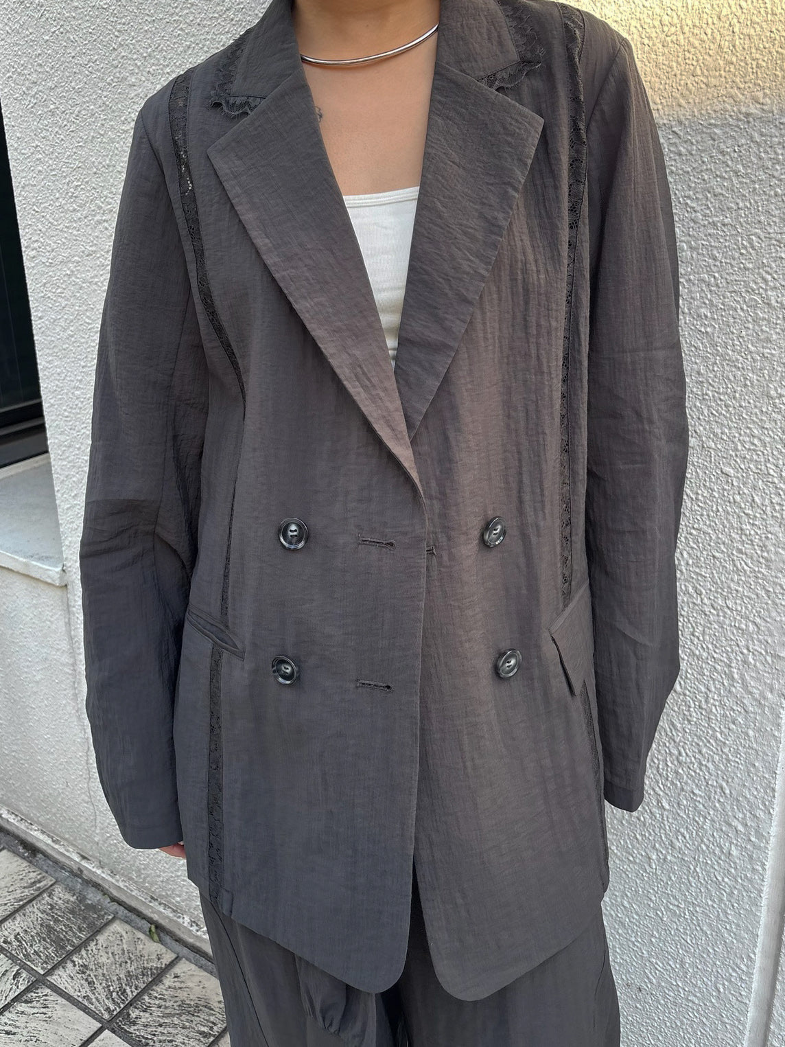 MEDI LINE LACE DOUBLE JACKET