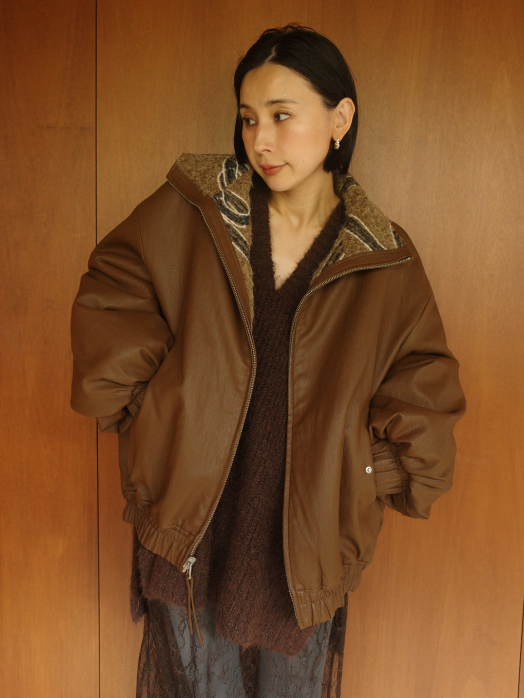UND REVERSIBLE RIBBON BOA JACKET