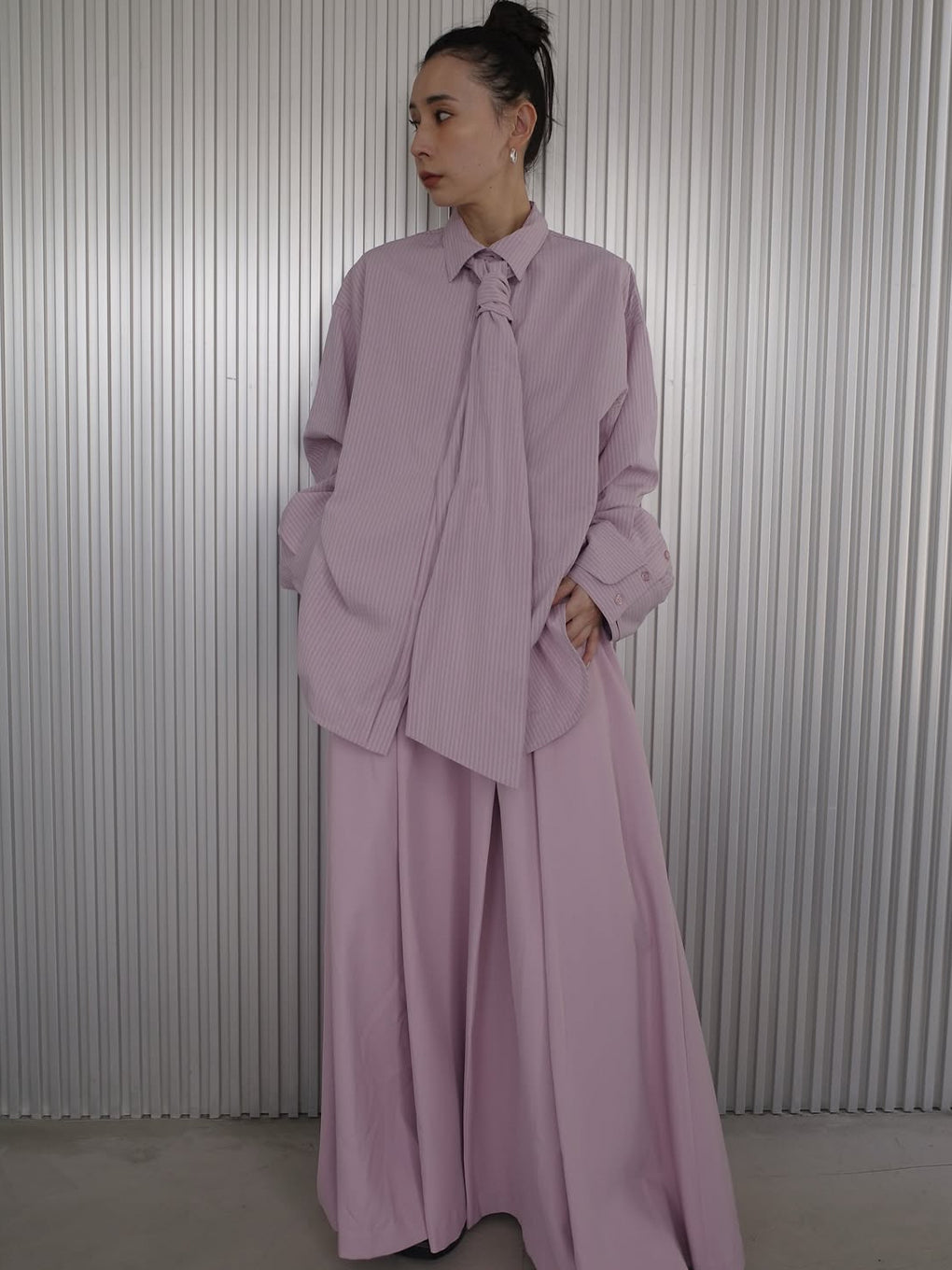 トップス Ameri Vintage UND UNEVENNESS TIE BLOUSE UND UNEVENNESS TIE BLOUSE