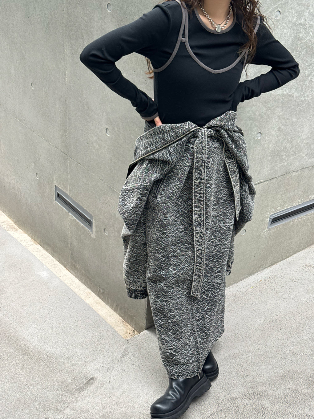 BLOUSON LIKE DENIM DRESS