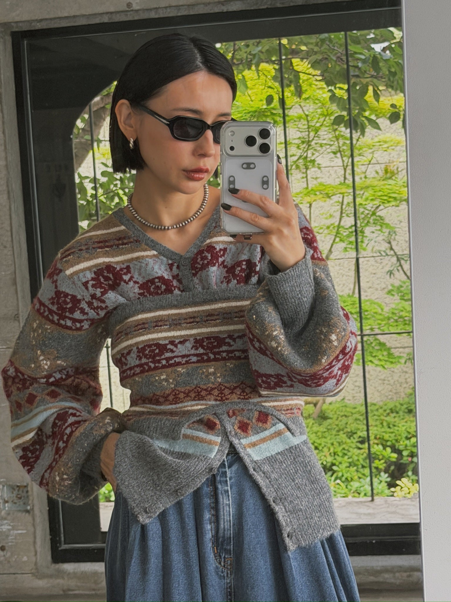 UND JACQUARD FAIR ISLE BUISTIER SET KNIT