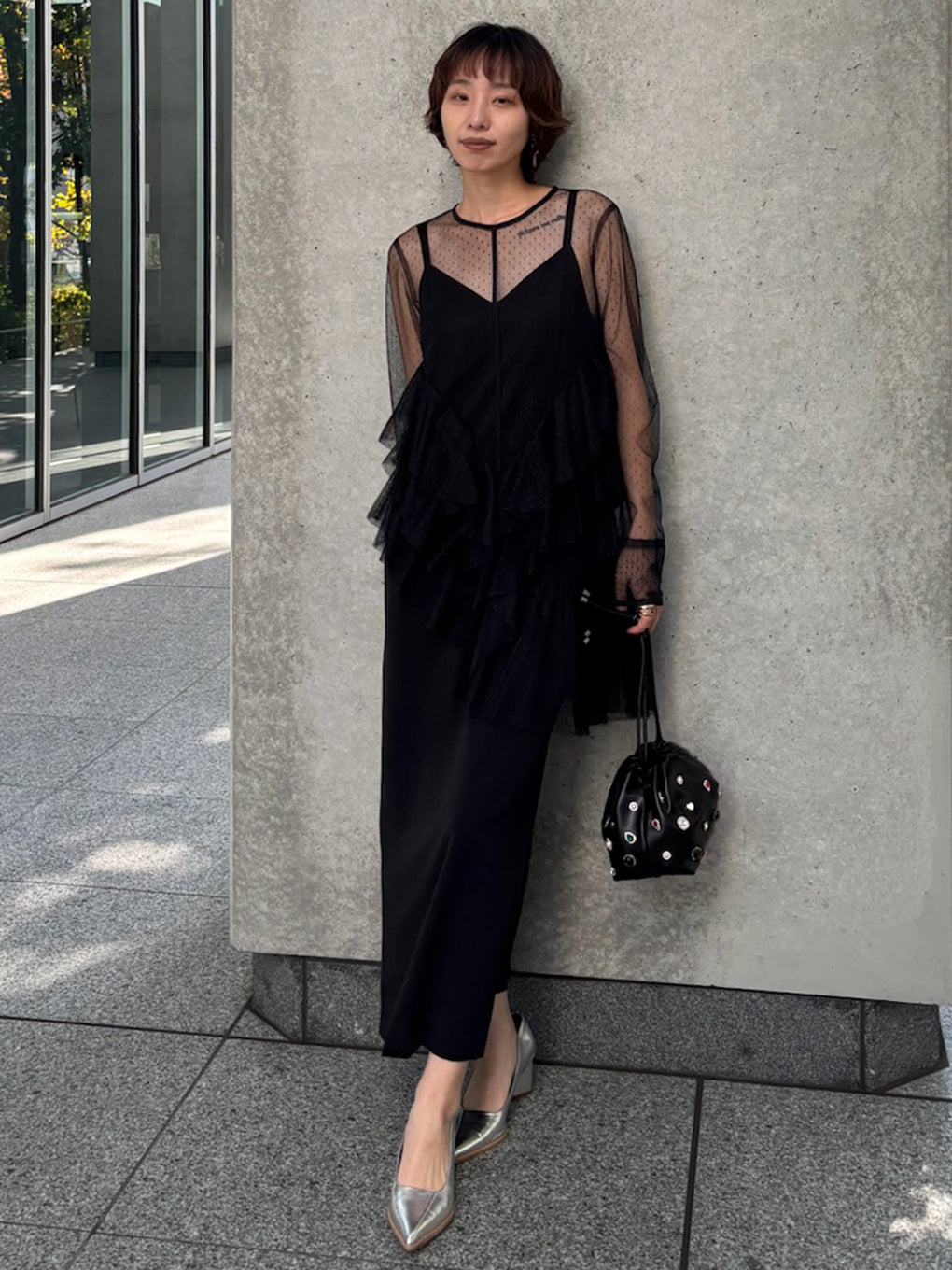 TULLE FRILL TOP SET DRESS