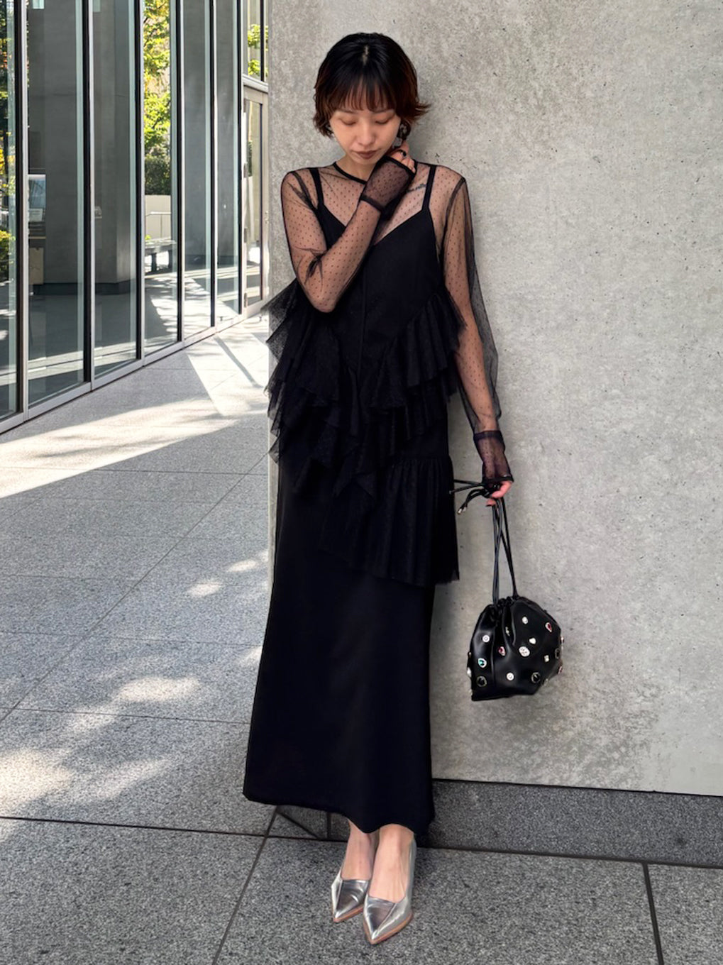 TULLE FRILL TOP SET DRESS