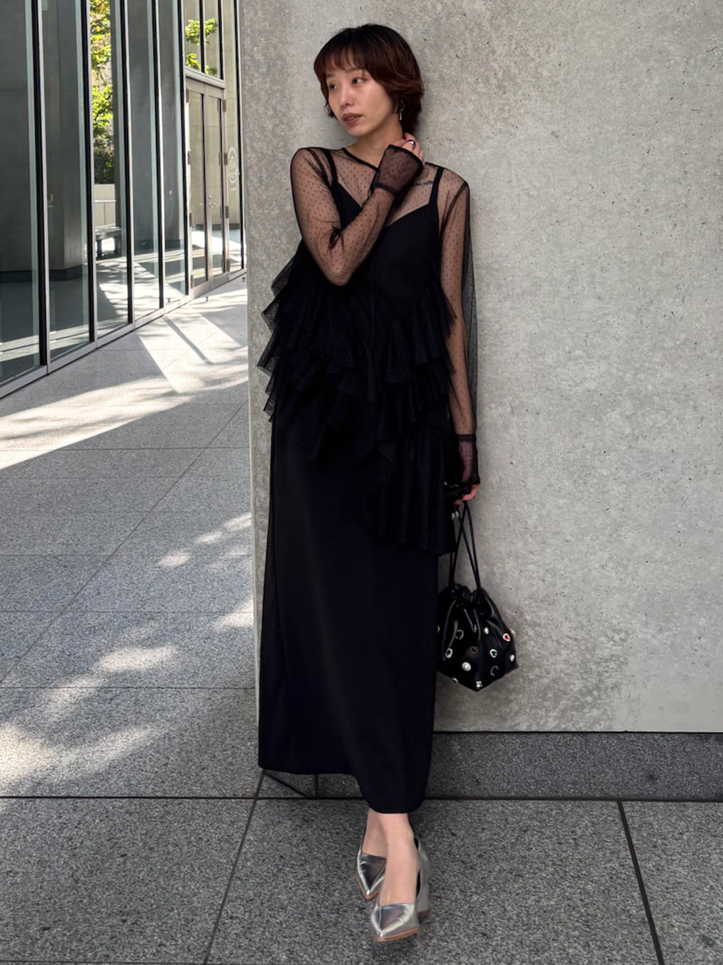 TULLE FRILL TOP SET DRESS