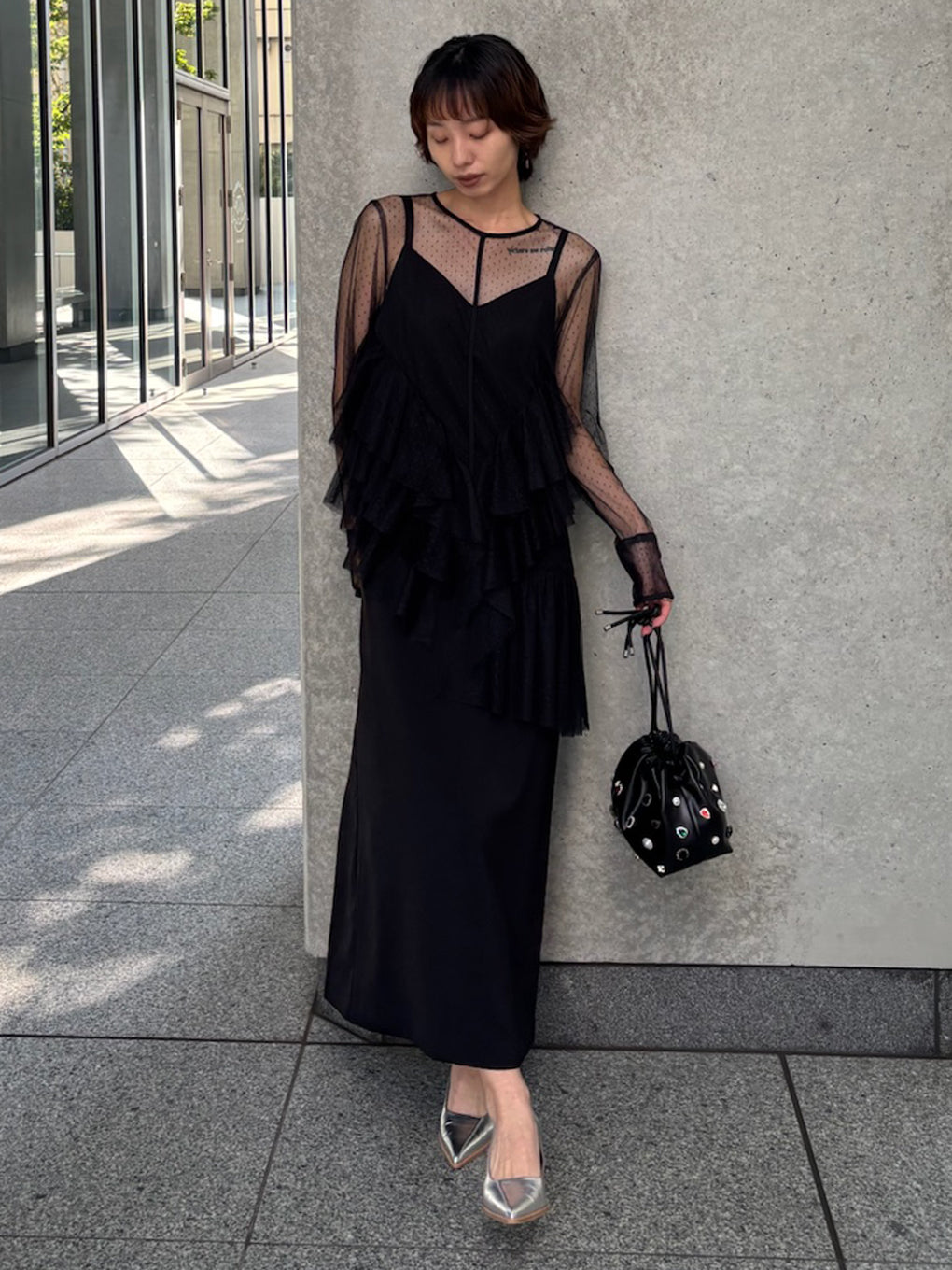 TULLE FRILL TOP SET DRESS