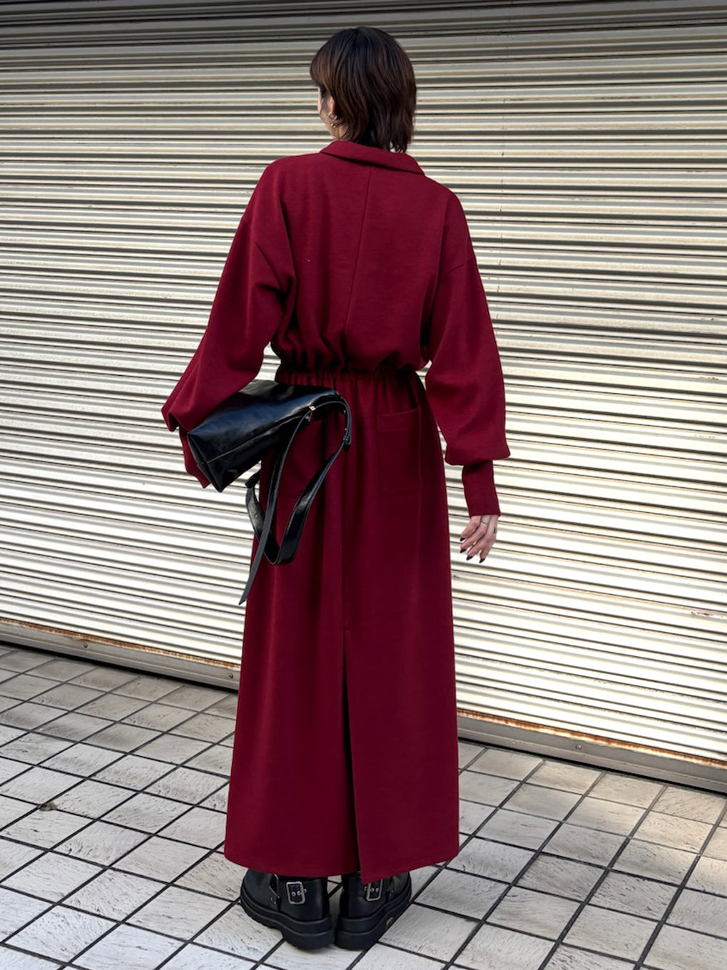 RELAX DRAWSTRING SWEAT DRESS