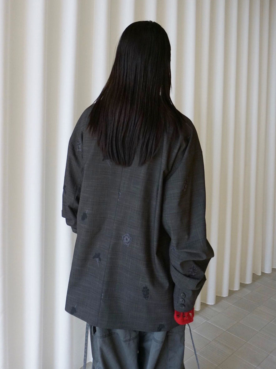 CHECK FLOWER PAPA JACKET