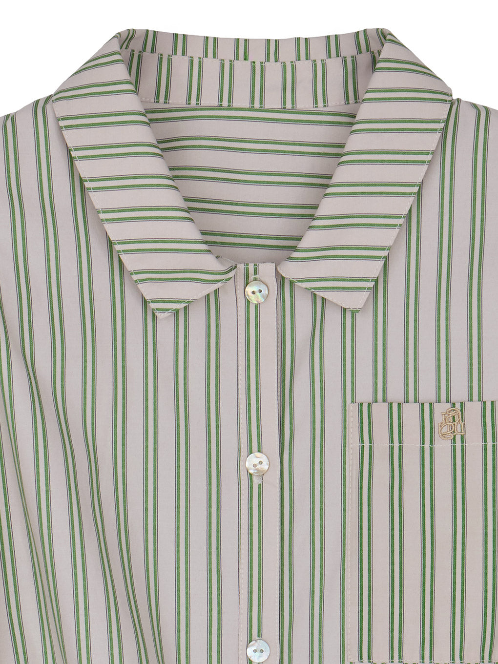 CONSTRUCTIVE SLEEVE MULTI STRIPE SHIRT