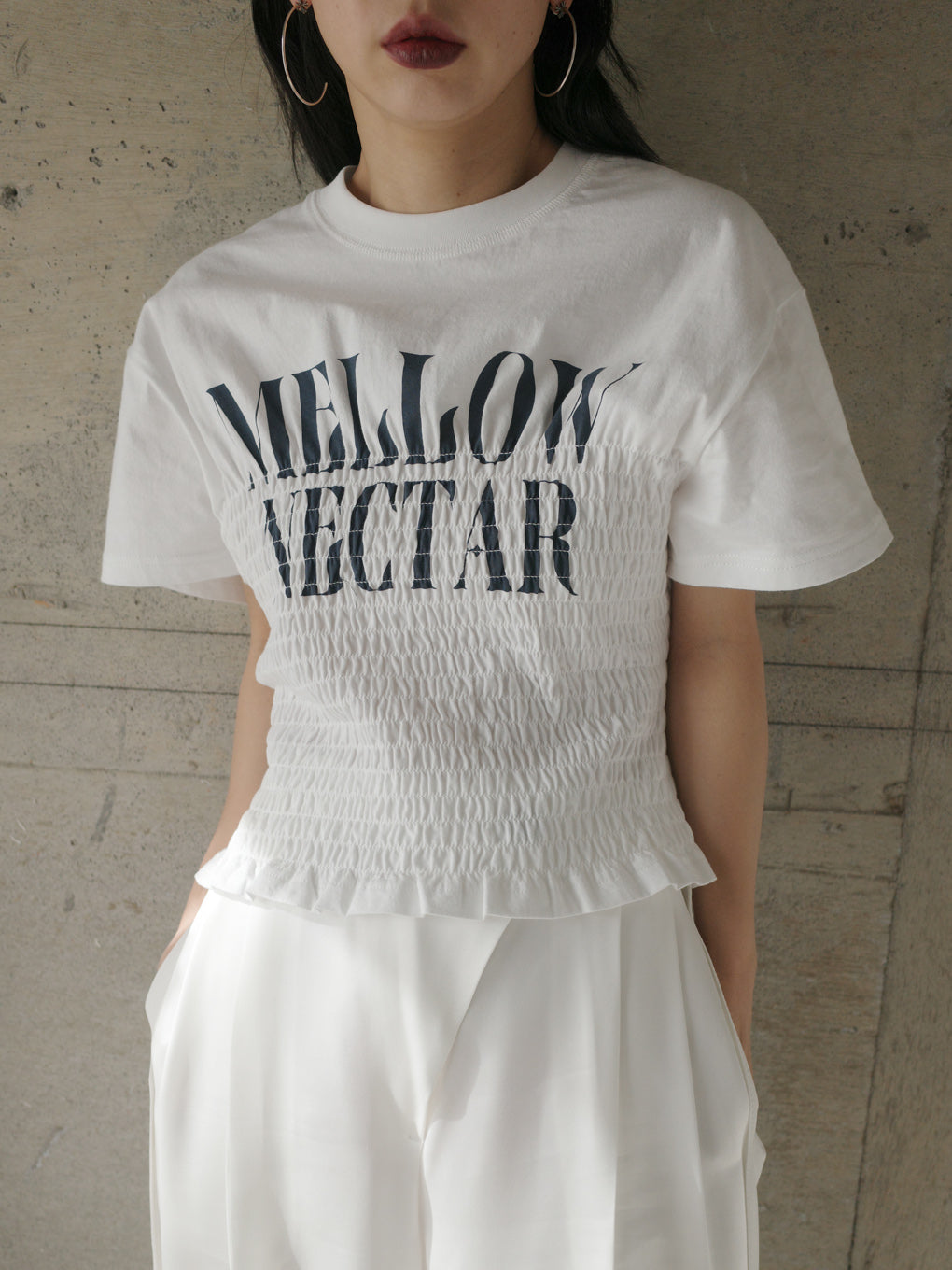 MEDI SHIRRING CONCEPT TEE