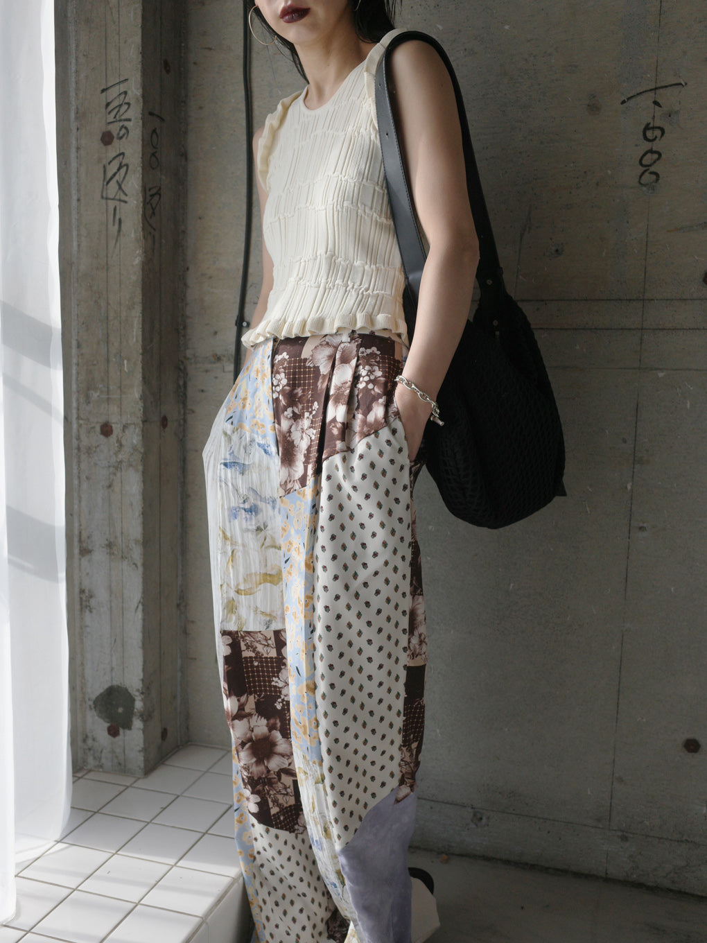 MEDI VARIOUS PATTERN TUCK PANTS