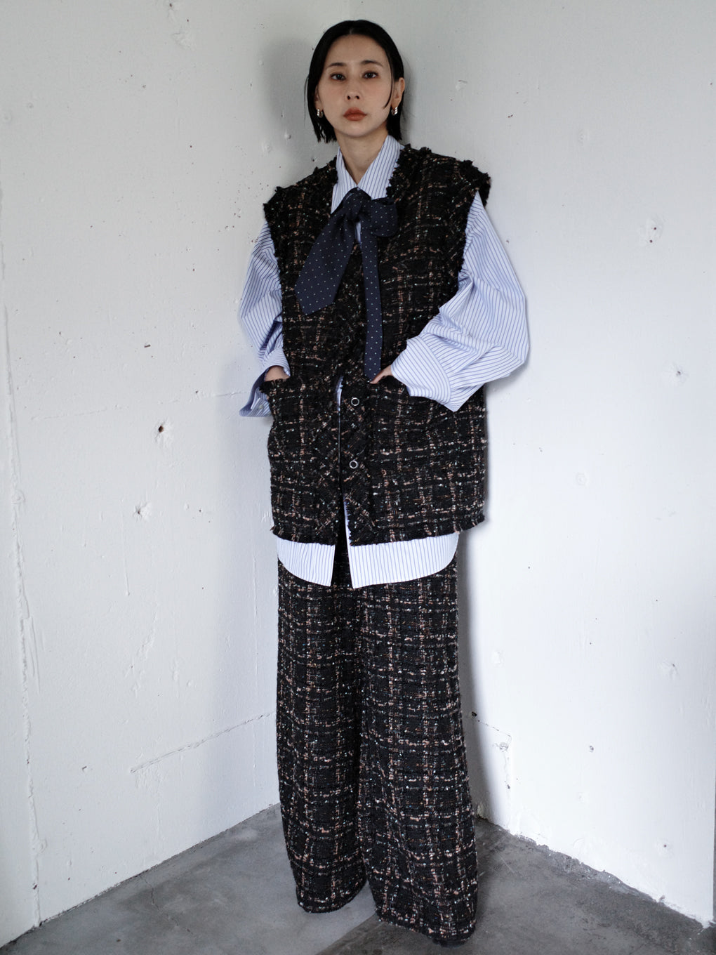 UND TEXTURE TWEED PANTS